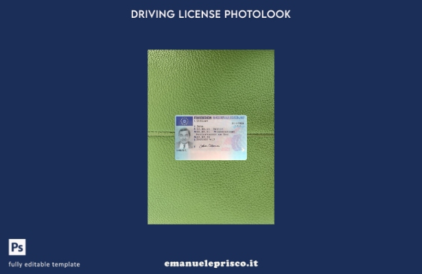 stile verificato patente di guida tedesca presente modello frontale photolook